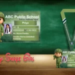 Army Shape Girl Acrylic ID Card