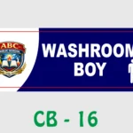 Wall Name Plate - Washroom Boy