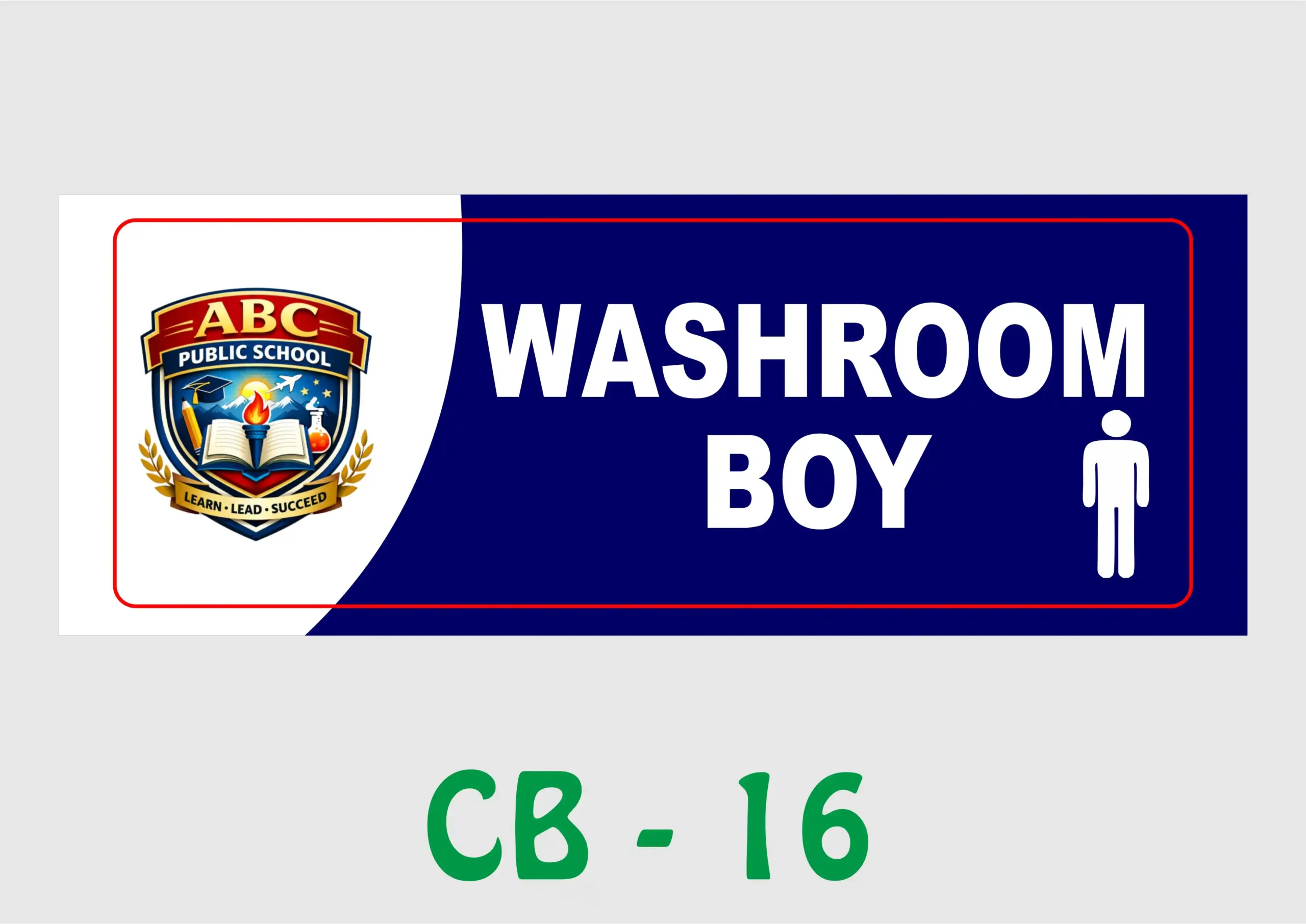 CB - 16 Wall Name Plate - Washroom Boy - Image 1