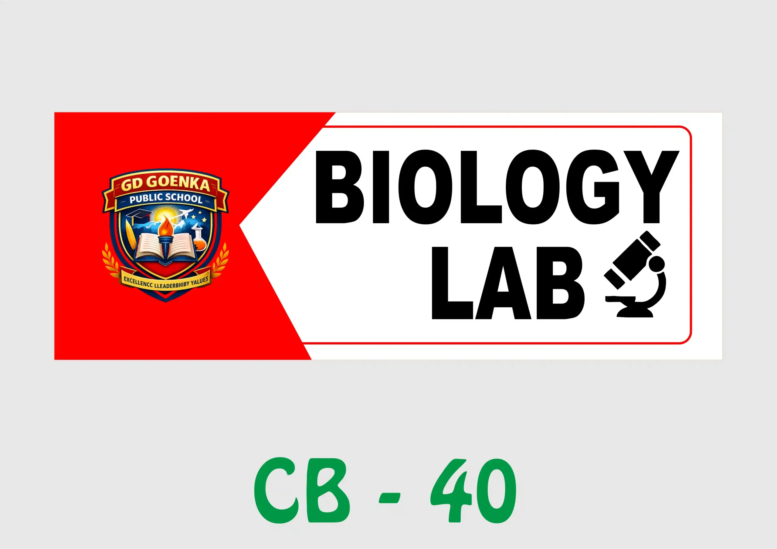 CB - 40 Wall Name Plate - Biology Lab - Image 1