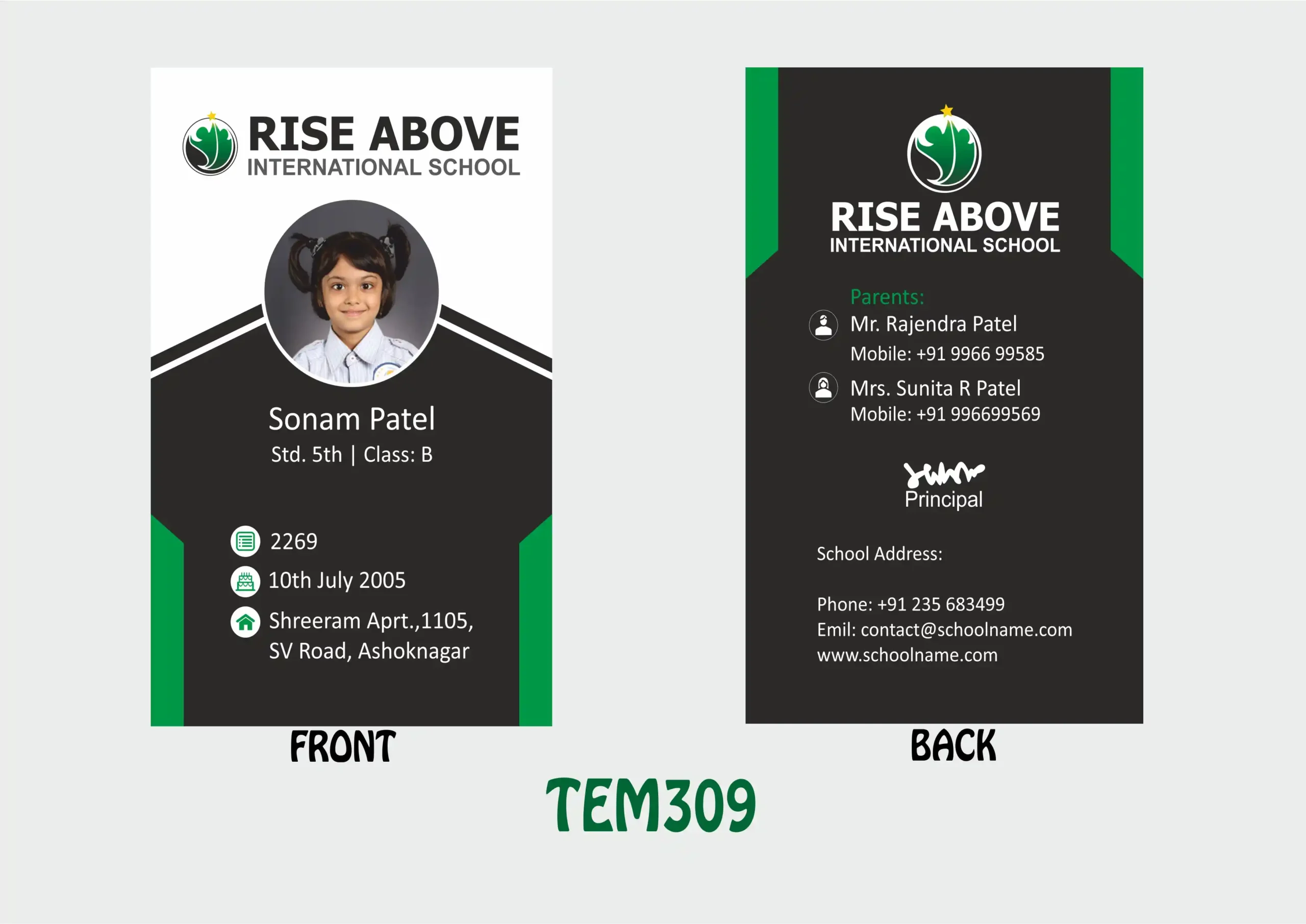 TEM-309 ID Card - TEM309 - Image 1
