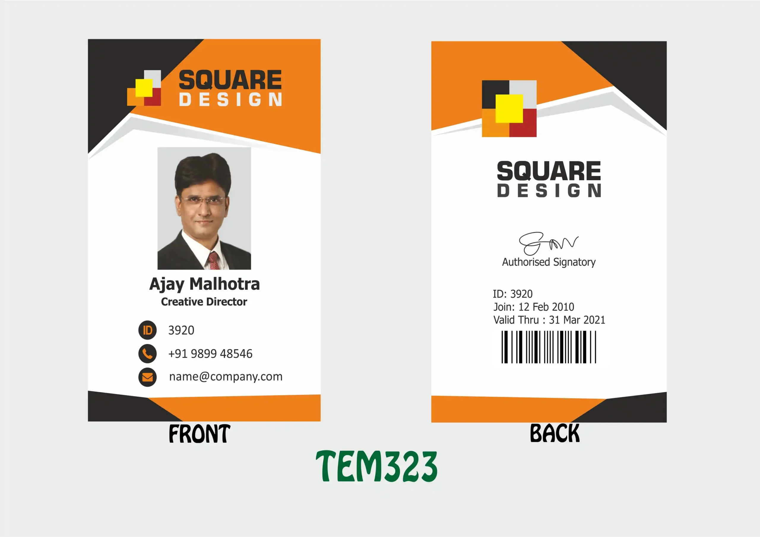 TEM-323 ID Card - TEM323 - Image 1