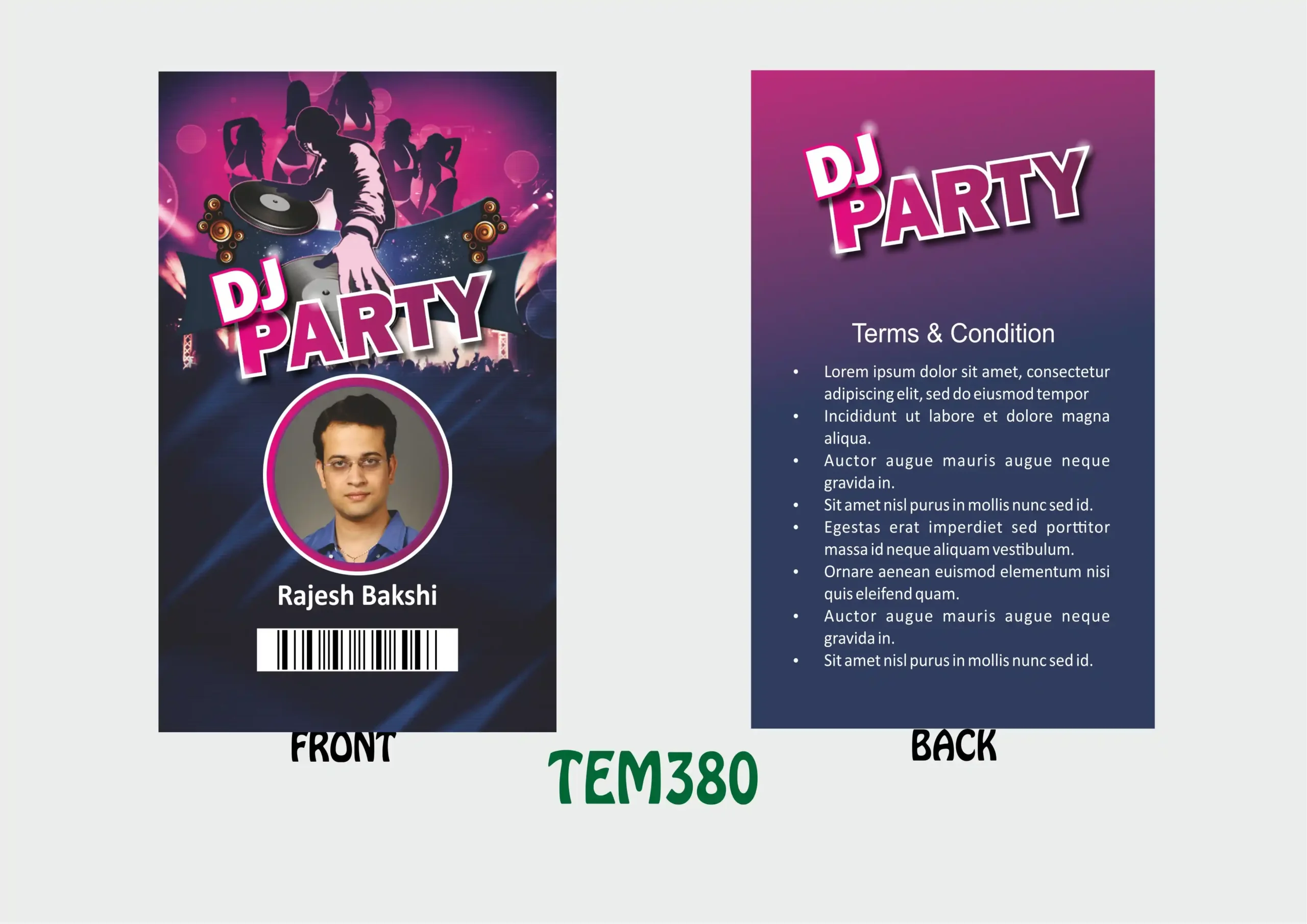 TEM-380 ID Card - TEM380 - Image 1