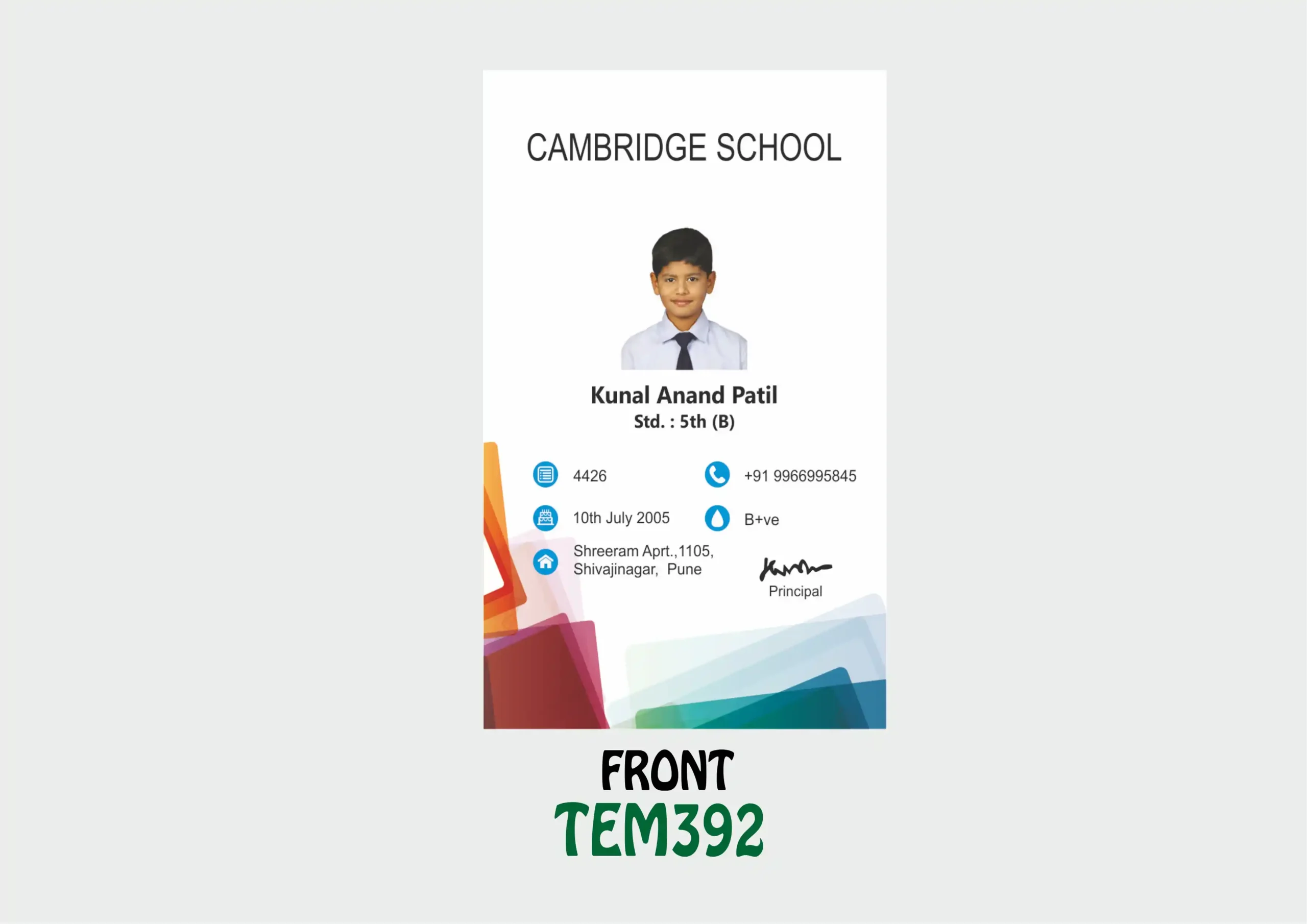 TEM-392 ID Card - TEM392 - Image 1