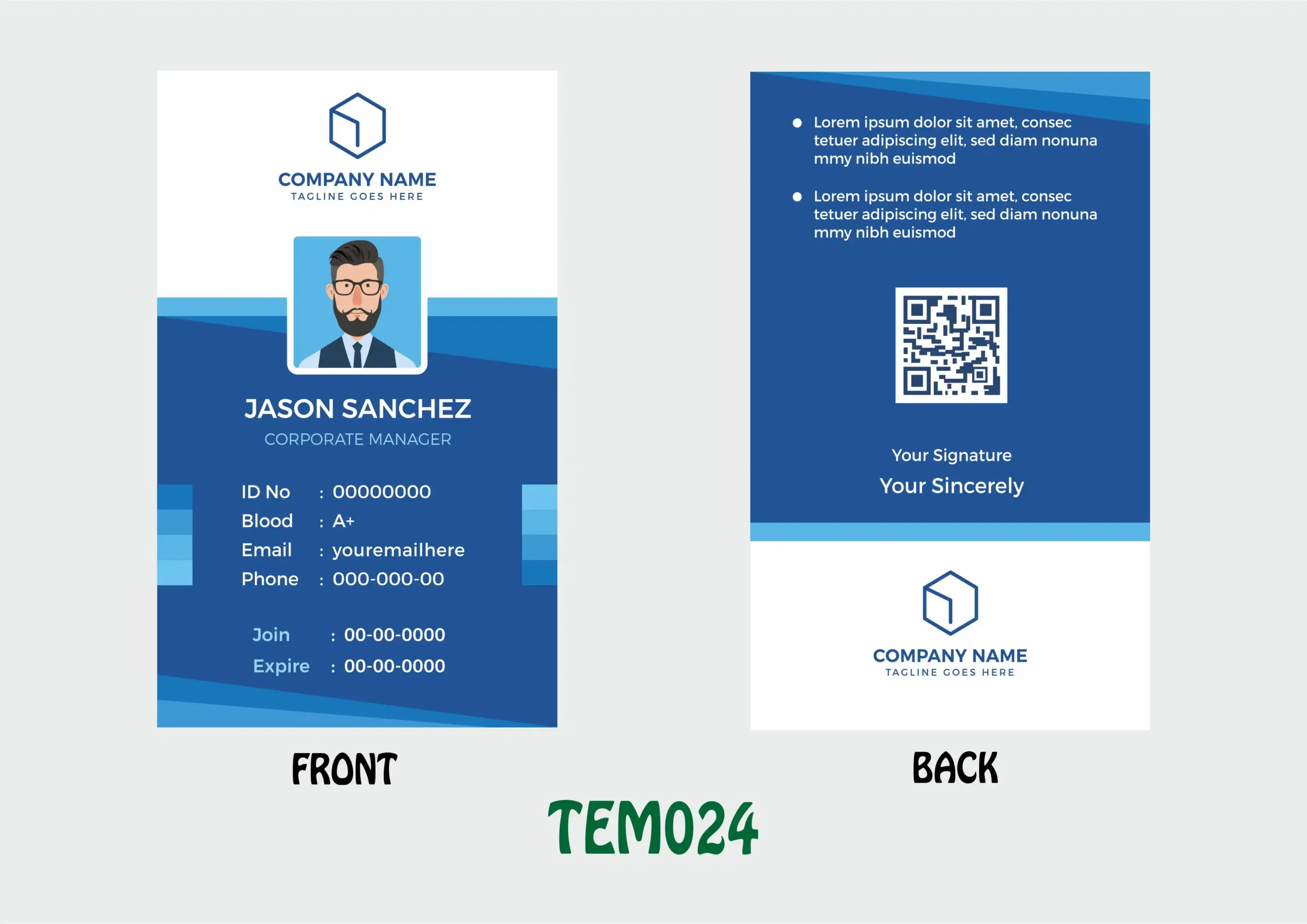 TEM024 ID Card - TEM024 - Image 1