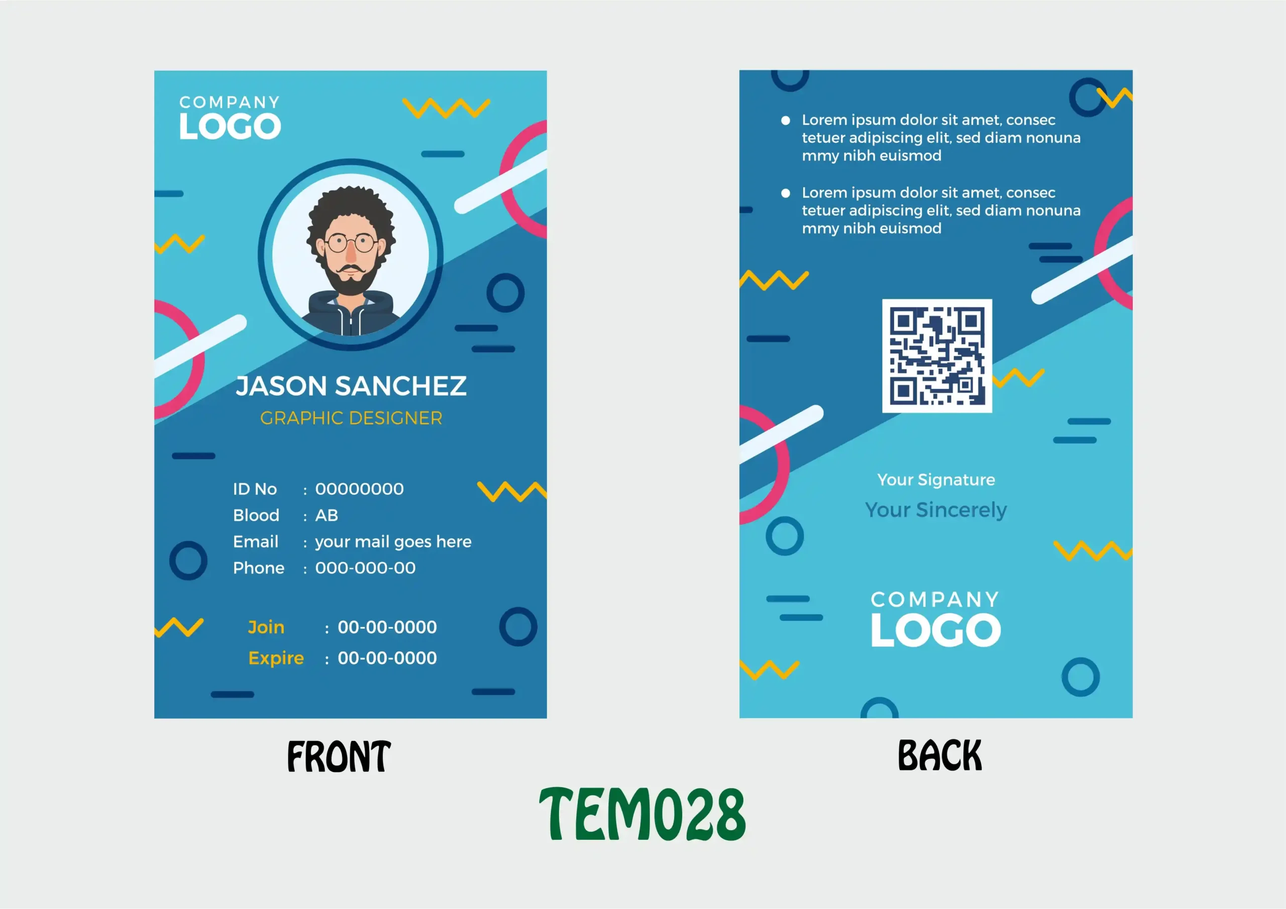 TEM028 ID Card - TEM028 - Image 1