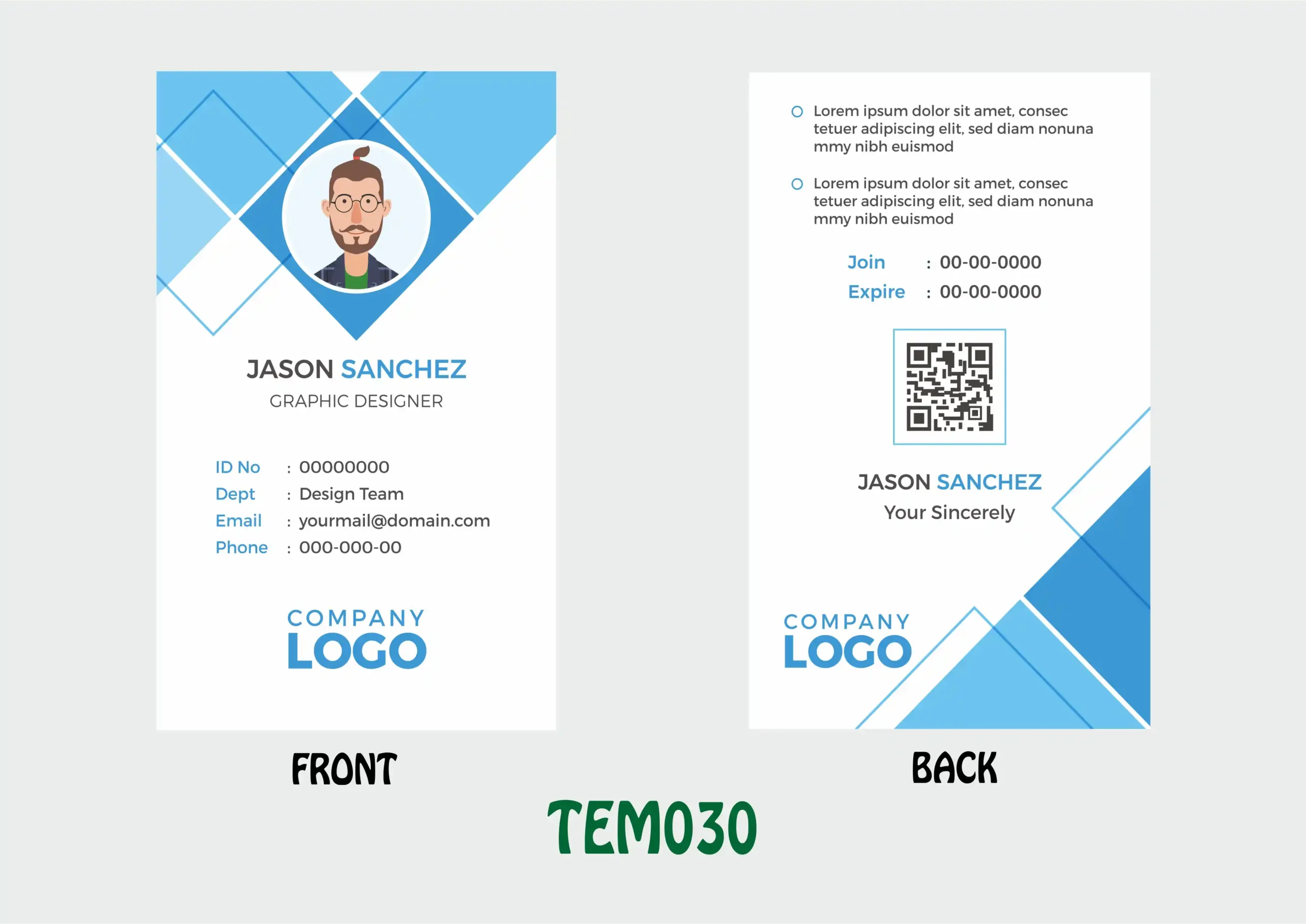 TEM030 ID Card - TEM030 - Image 1