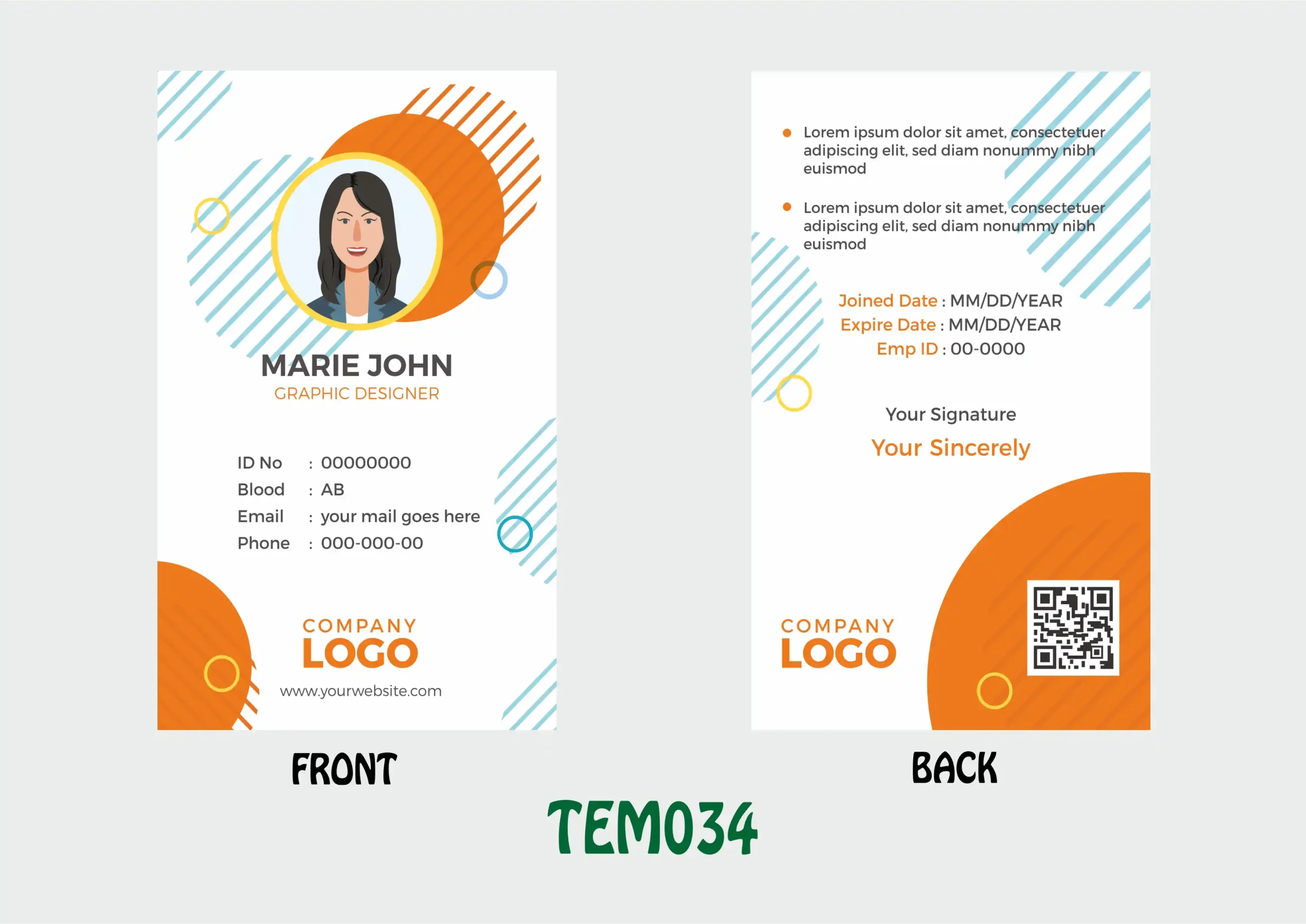 TEM034 ID Card - TEM034 - Image 1