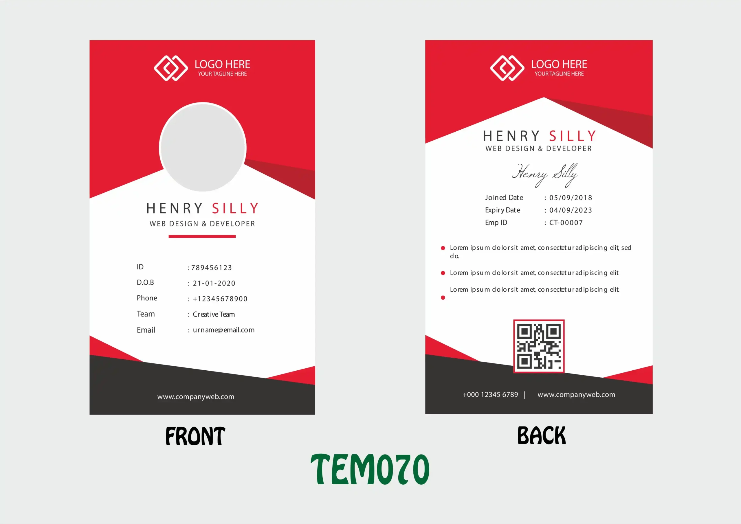TEM070 ID Card - TEM070 - Image 1